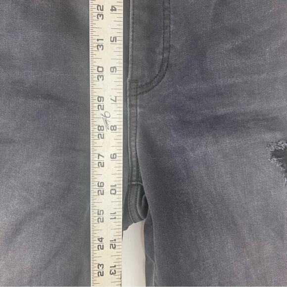 LuLaRoe women's size 28 Black Jean Shorts slimming denim Rolled Hems Bermuda - Picture 6 of 9